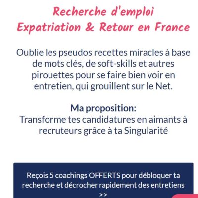 Camille Gautry : optimisation de carrière à l’étranger et experte recrutement retour en France