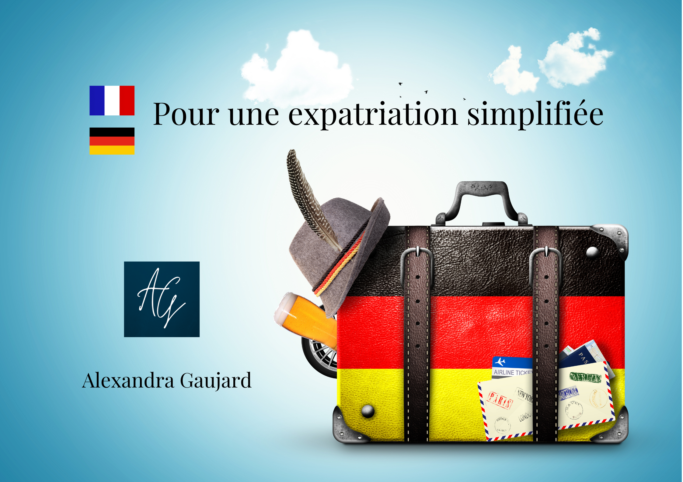 valise aux couleurs du drapeau allemand